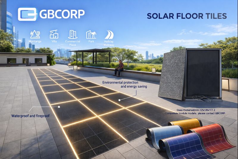 Multi-Colored Outdoor Monocrystalline Silicon BIPV Solar Floor Tiles - Image 4