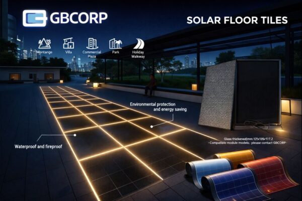Monocrystalline BIPV Solar Floor Tiles — GBCORP